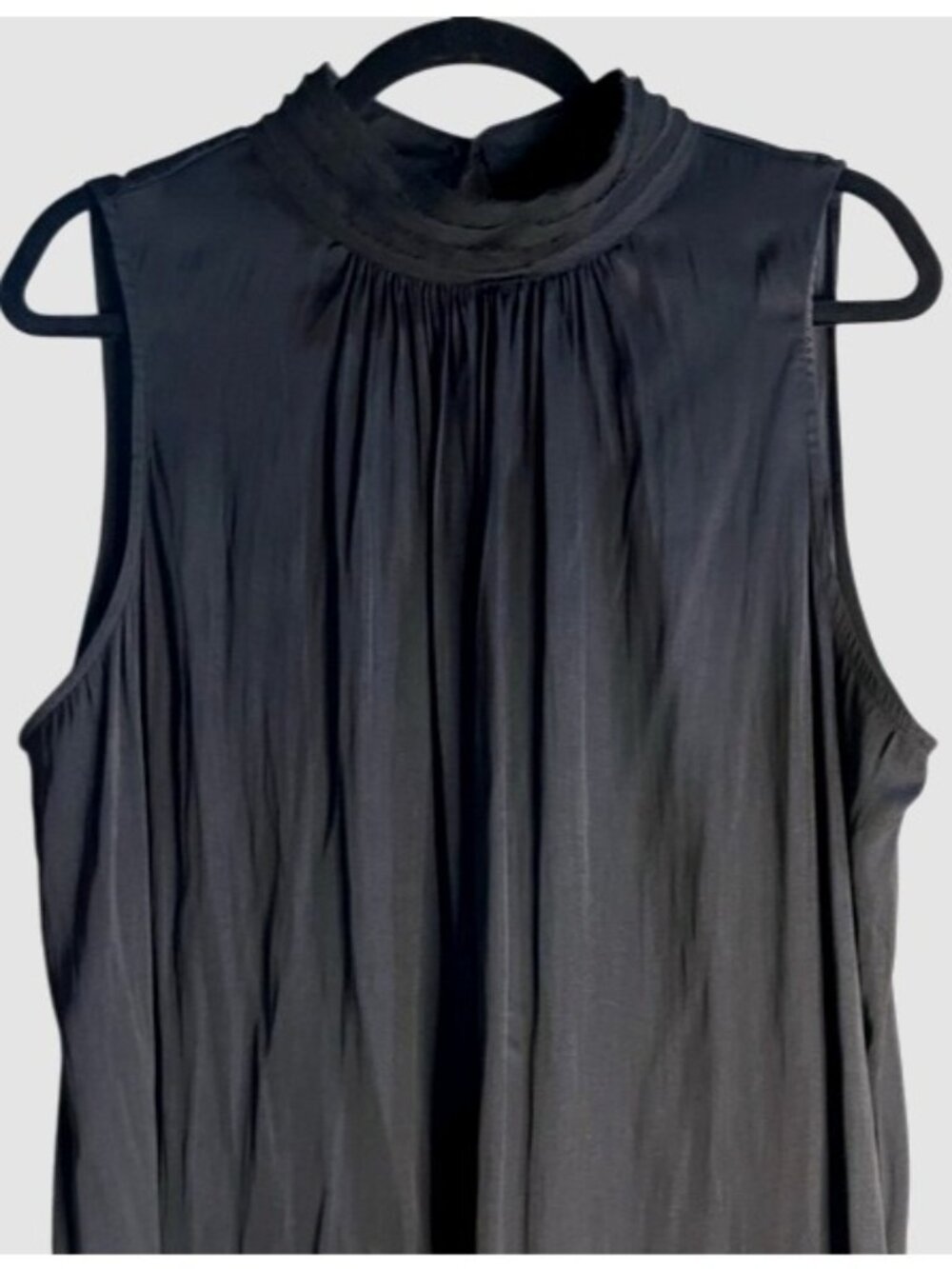 WORTHINGTON Women's Black Sleeveless Round Mock Neck Blouse Keyhole Back PXL - Picture 6 of 11